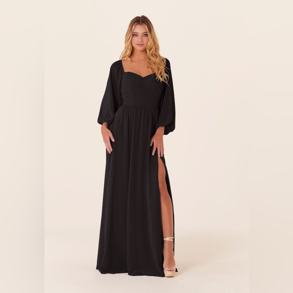 Black chiffon bridesmaid dress size 22